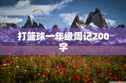 打篮球一年级周记200字 打篮球一年级周记200字