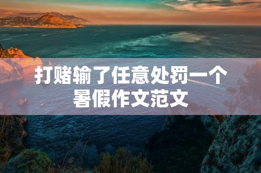 打赌输了任意处罚一个暑假作文范文