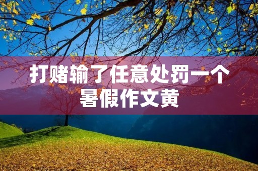 打赌输了任意处罚一个暑假作文黄