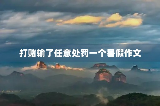 打赌输了任意处罚一个暑假作文 打赌输了任意处罚一个暑假作文