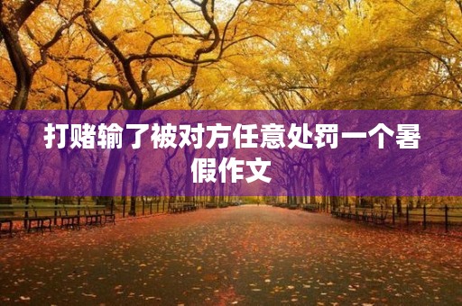 打赌输了被对方任意处罚一个暑假作文