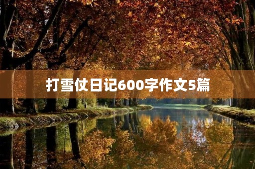 打雪仗日记600字作文5篇