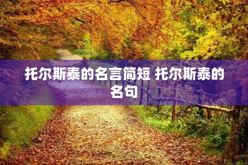托尔斯泰的名言简短 托尔斯泰的名句 托尔斯泰的名言简短 托尔斯泰的名句