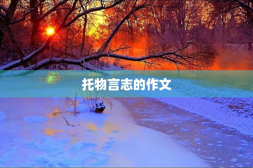 托物言志的作文