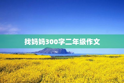 找妈妈300字二年级作文