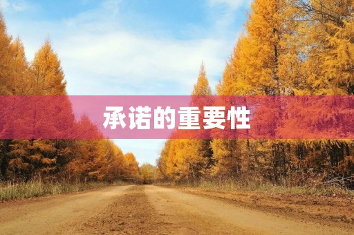承诺的重要性 承诺的重要性