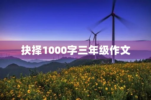 抉择1000字三年级作文 抉择1000字三年级作文