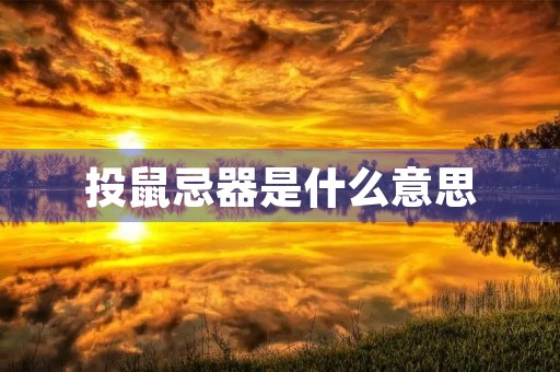投鼠忌器是什么意思 投鼠忌器是什么意思