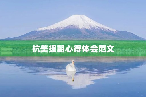 抗美援朝心得体会范文