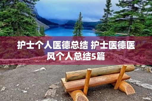 护士个人医德总结 护士医德医风个人总结5篇
