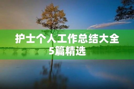 护士个人工作总结大全5篇精选 护士个人工作总结大全5篇精选