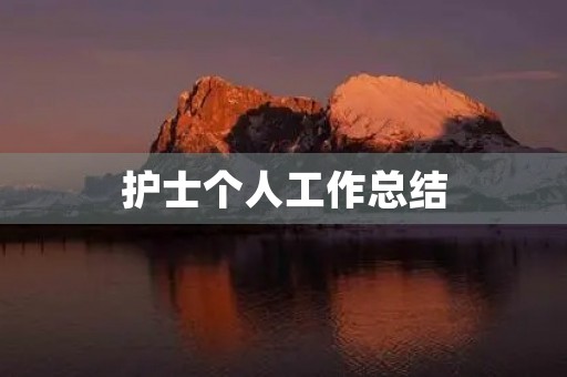 护士个人工作总结
