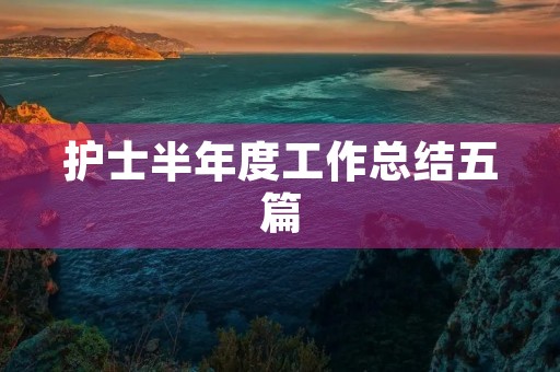 护士半年度工作总结五篇