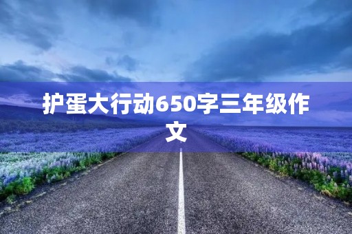 护蛋大行动650字三年级作文 护蛋大行动650字三年级作文