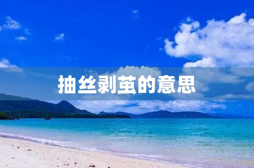 抽丝剥茧的意思(抽丝剥茧的意思)
