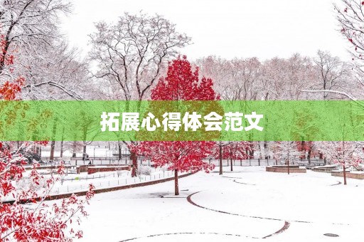 拓展心得体会范文
