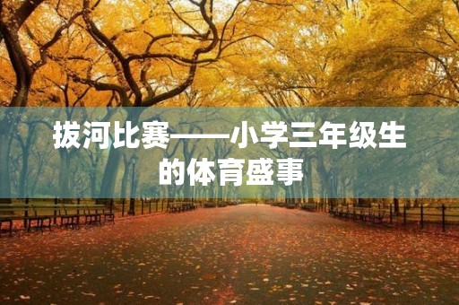 拔河比赛——小学三年级生的体育盛事 拔河比赛——小学三年级生的体育盛事