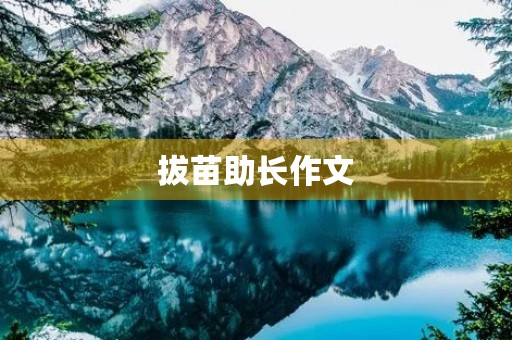 拔苗助长作文