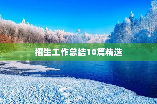 招生工作总结10篇精选