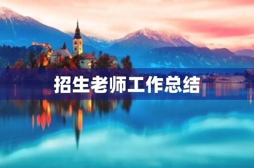 招生老师工作总结