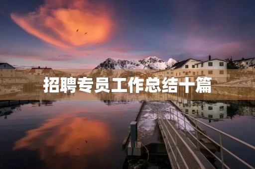 招聘专员工作总结十篇