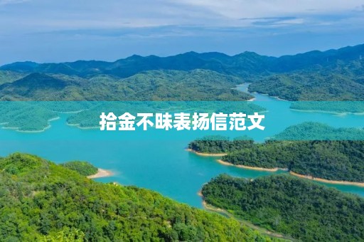 拾金不昧表扬信范文