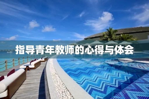 指导青年教师的心得与体会