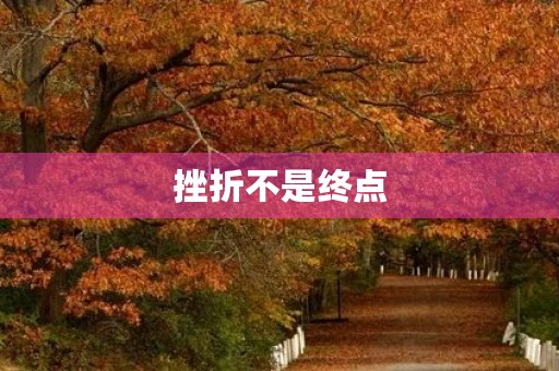 挫折不是终点，而是新的起点