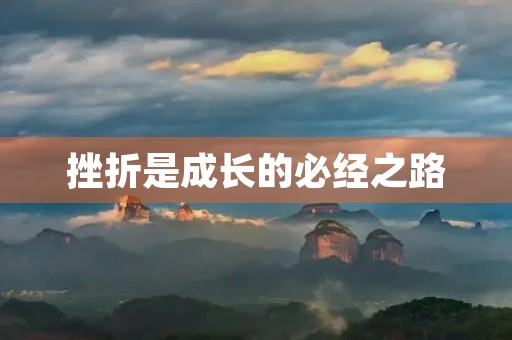 挫折是成长的必经之路 挫折是成长的必经之路