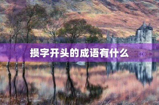 损字开头的成语有什么