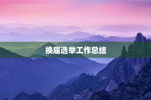 换届选举工作总结