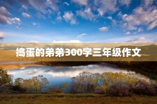 捣蛋的弟弟300字三年级作文