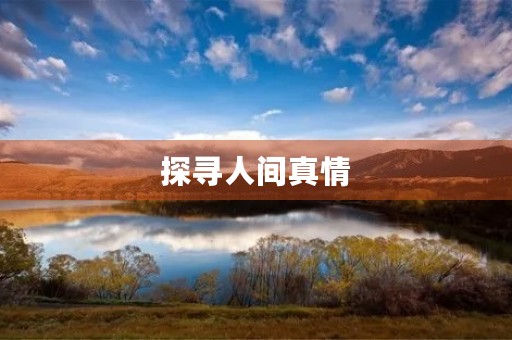探寻人间真情，感悟生命的意义