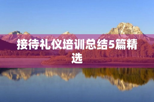 接待礼仪培训总结5篇精选