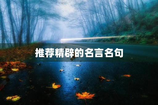 推荐精辟的名言名句,推荐精辟的名言名句大全 推荐精辟的名言名句,推荐精辟的名言名句大全