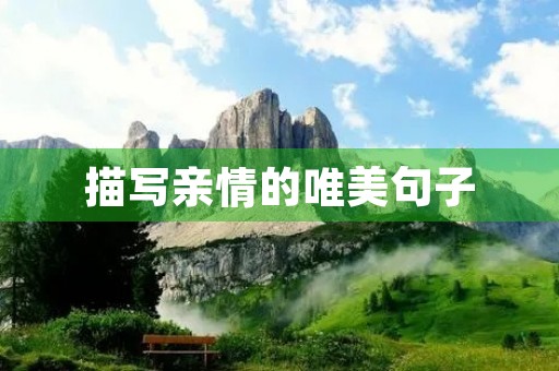 描写亲情的唯美句子(描写友情的唯美句子简短) 描写亲情的唯美句子(描写友情的唯美句子简短)