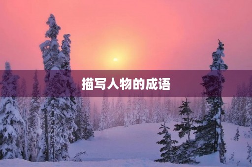 描写人物的成语