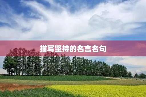 描写坚持的名言名句(描写坚持的名言名句30字)