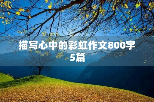 描写心中的彩虹作文800字5篇 描写心中的彩虹作文800字5篇