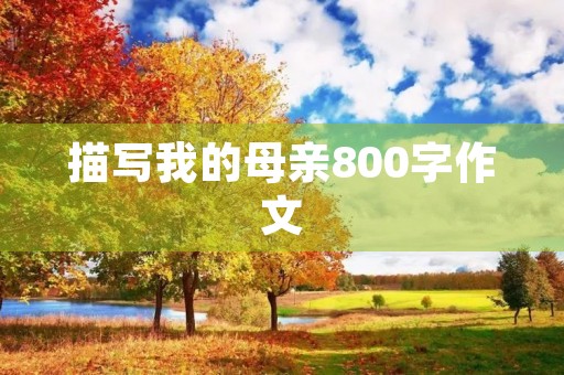 描写我的母亲800字作文