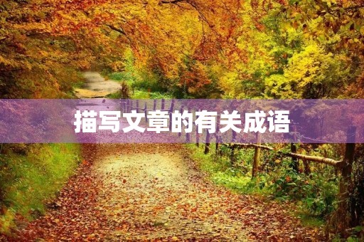 描写文章的有关成语