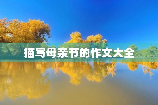 描写母亲节的作文大全 描写母亲节的作文大全
