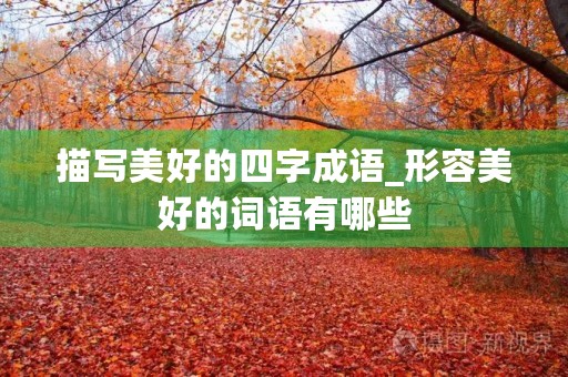 描写美好的四字成语_形容美好的词语有哪些
