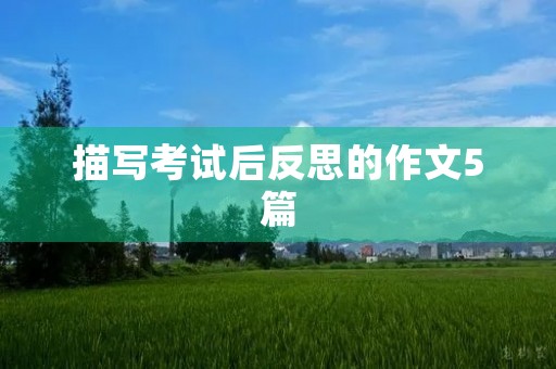描写考试后反思的作文5篇 描写考试后反思的作文5篇