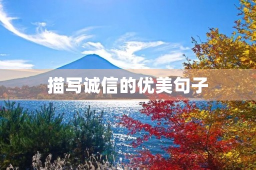 描写诚信的优美句子(关于描写诚信的优美句子)