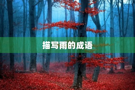 描写雨的成语