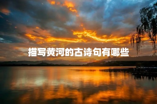 描写黄河的古诗句有哪些(描写黄河的古诗句有哪些两句)