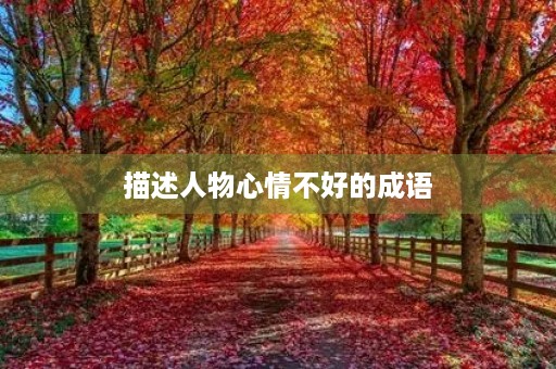 描述人物心情不好的成语