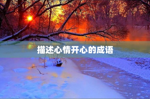 描述心情开心的成语 描述心情开心的成语