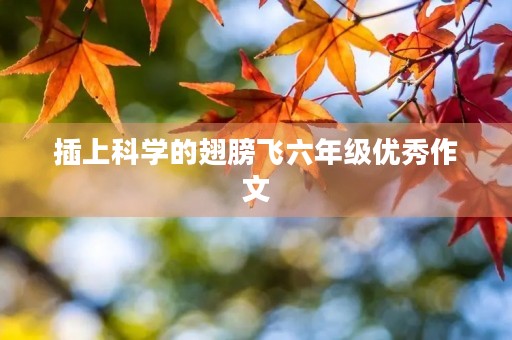插上科学的翅膀飞六年级优秀作文 插上科学的翅膀飞六年级优秀作文